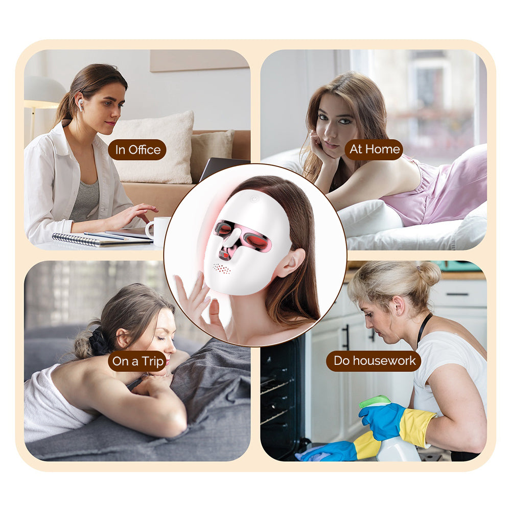 قناع العناية بالوجه المزود بـ 7 إضاءات